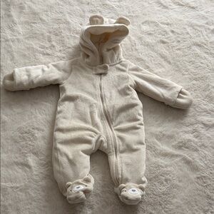 Carter's Cream Fleece Bear One Piece